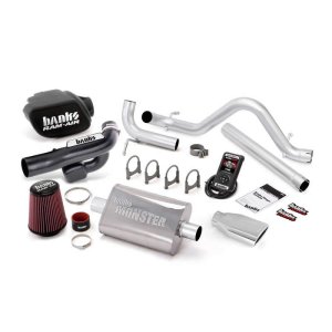 Jeep Wrangler Performance Exhaust - Banks Power - Stinger System with AutoMind, Single Exhaust - Chrome - `12-`14